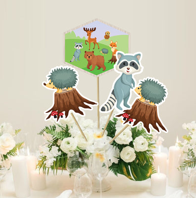 Woodland Themed Baby Shower Centerpiece | Woodland Baby Shower Party