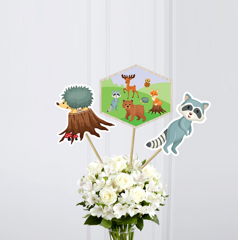 Woodland Themed Baby Shower Centerpiece | Woodland Baby Shower Party