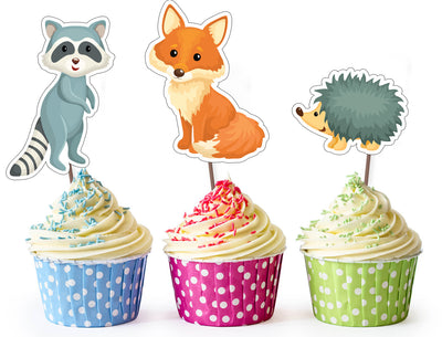 Boy Woodland Cupcake Toppers | Woodland Theme Cupcake Toppers