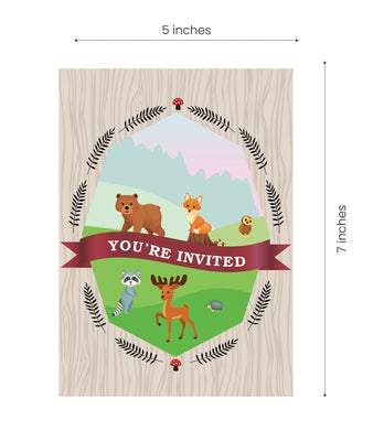 Woodland Birthday Invitation | Woodland Boy Bithday Theme Ideas