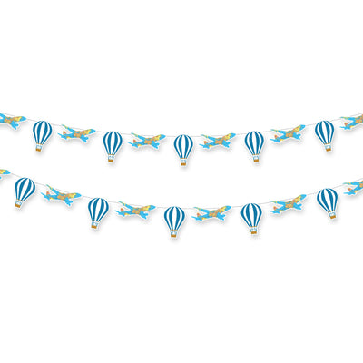 Adventure Awaits Travel Theme Birthday Party Garland Decorations | Travel Garland