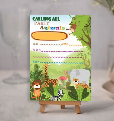 Animal Birthday Invitations Ideas | Jungle Theme Birthday Invitation for Boy