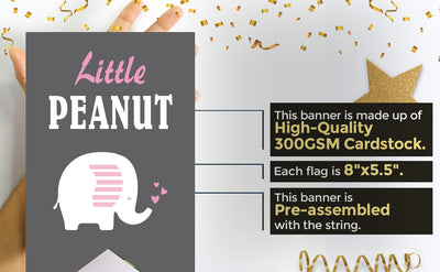 Elephant Girl Baby Shower Banner