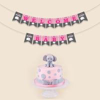 Elephant Girl Baby Shower Banner