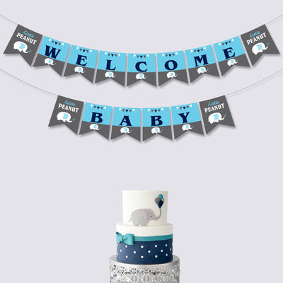 Baby Shower Elephant Theme Boy Decorations | Baby Shower Banner