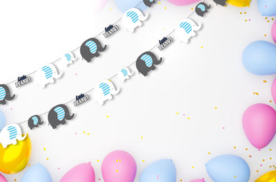 Elephant Garland for Boy Baby Shower