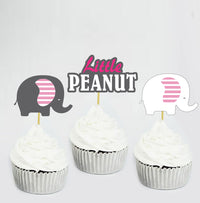 Elephant Baby Shower Cupcake Decorations