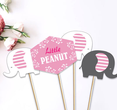 Elephant Themed Birthday Decorations | Elephant Theme Centerpiece for Girl