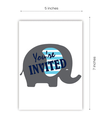 Elephant Baby Shower Invitations Boy