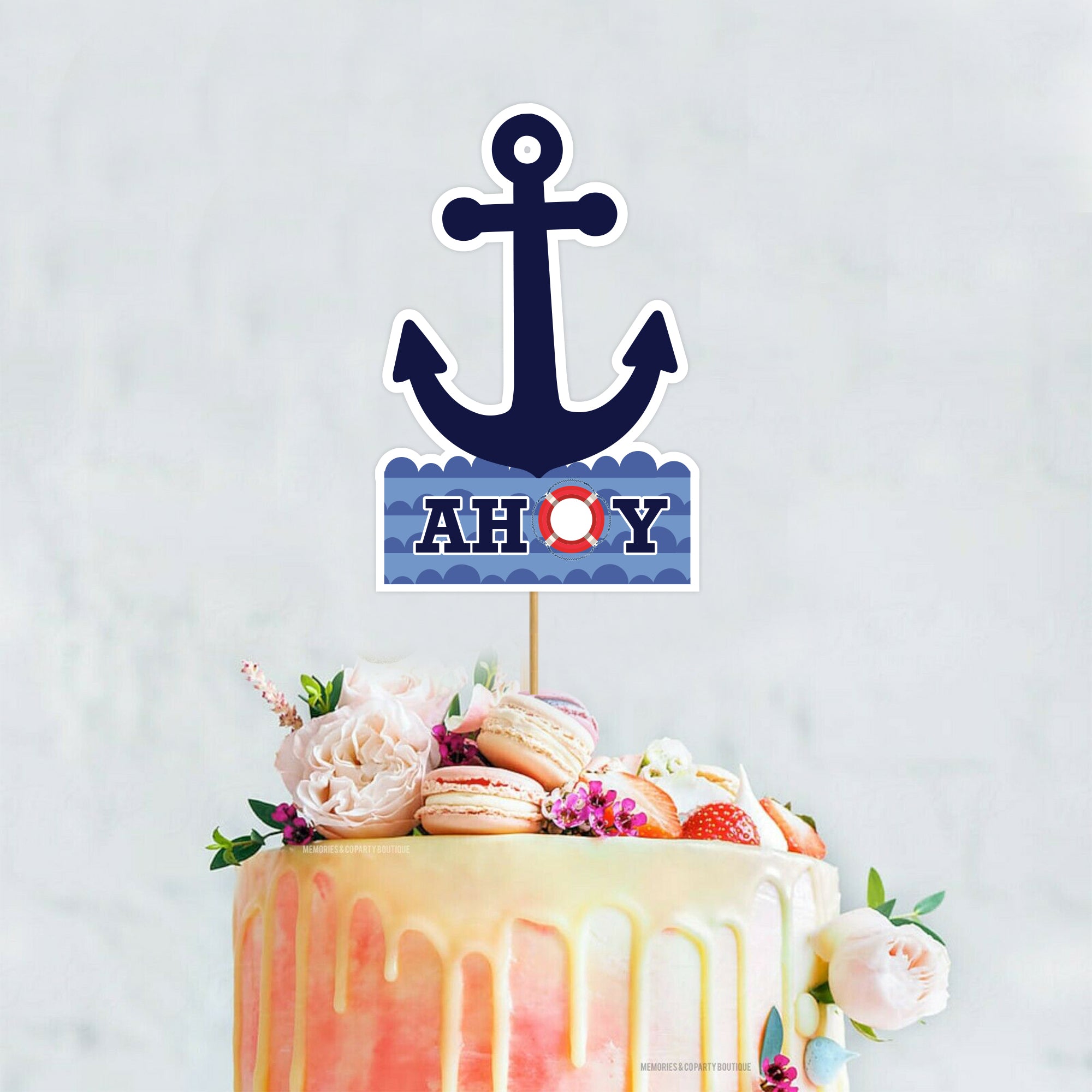Unique Anchor Wedding Cake Topper UK