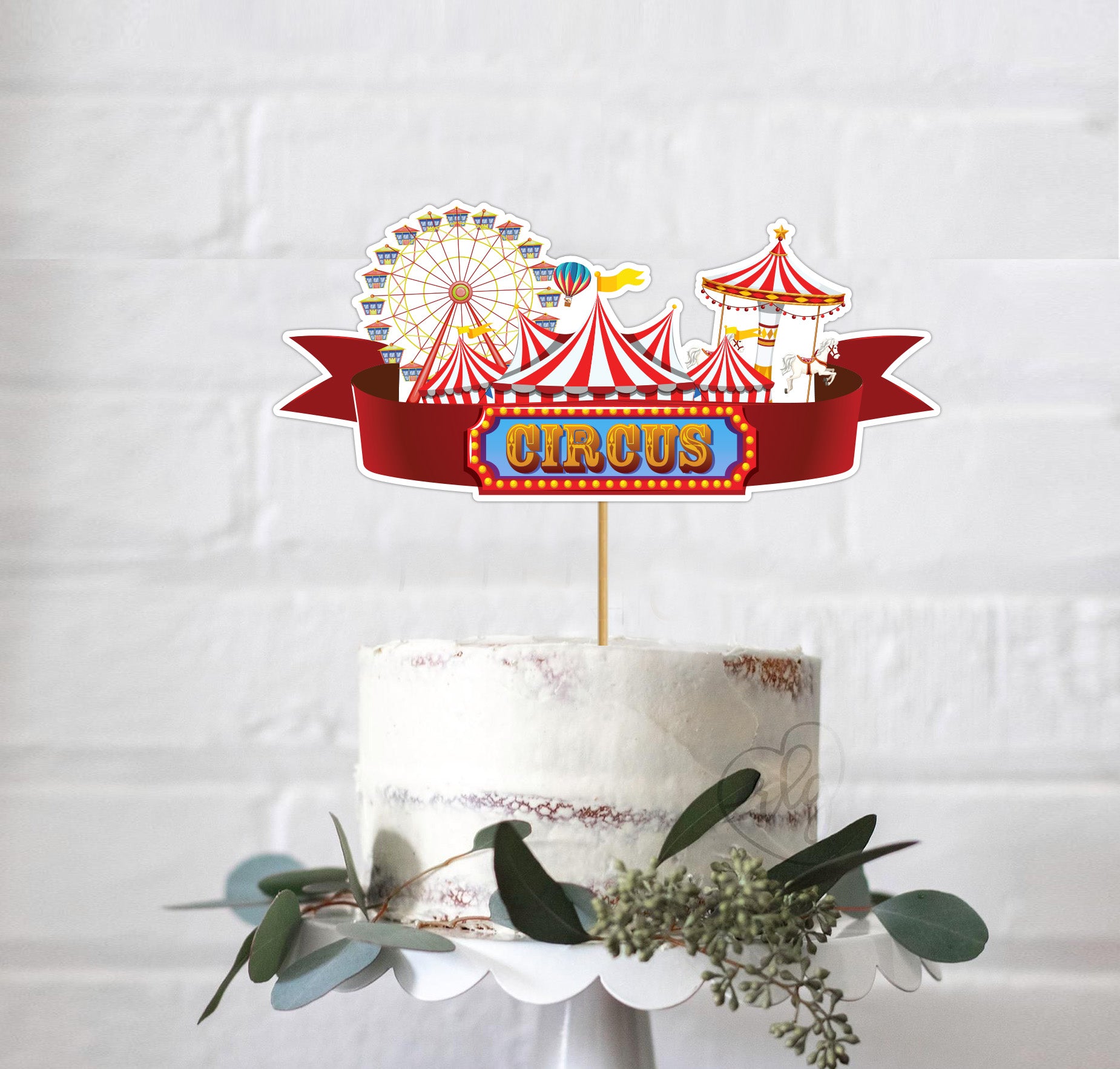 First birthday circus cake - Decorated Cake by Danielle - CakesDecor