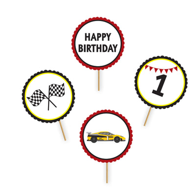 Car Birthday Theme Cupcake Topper | Little Boy Truck Birthday Cake Ideas