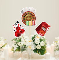 Casino Birthday Party Centerpiece | Casino Birthday Party Decoration Ideas