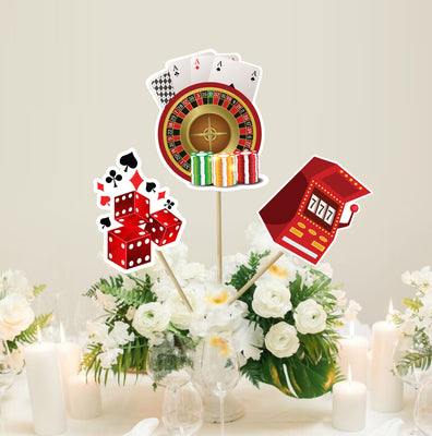 Casino Birthday Party Centerpiece | Casino Birthday Party Decoration Ideas