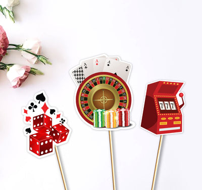 Casino Birthday Party Centerpiece | Casino Birthday Party Decoration Ideas