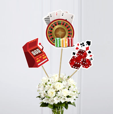 Casino Birthday Party Centerpiece | Casino Birthday Party Decoration Ideas