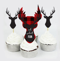 christmas cup cake toppers