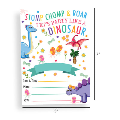 Dinosaur Themed Baby Shower Invitations