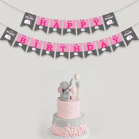 Elephant Birthday Party Supplies | Elephant Happy Birthday Banner Ideas