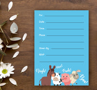 Farm Animal Theme Party Supplies | Farm Baby Shower Invitations Cards