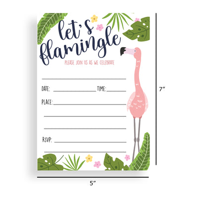 Baby Shower Party Supplies | Flamingo Girl Baby Shower Invitations