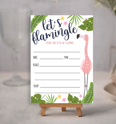 Baby Shower Party Supplies | Flamingo Girl Baby Shower Invitations