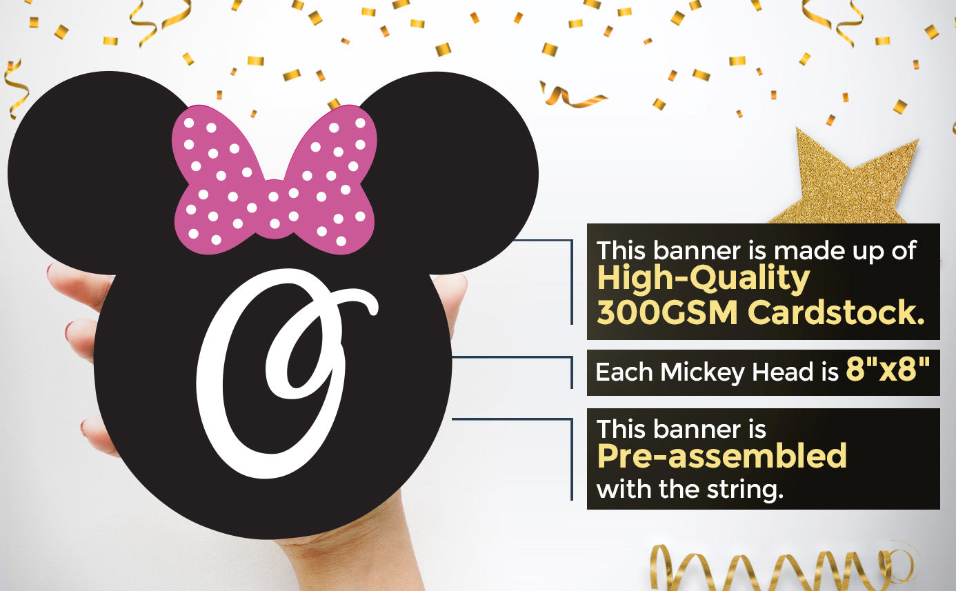 Minnie Mouse Birthday Party High Chair Banner