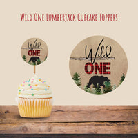 Lumberjack  Birthday Cake Ideas | Birthday Party Cupcake Toppers