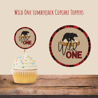 Lumberjack  Birthday Cake Ideas | Birthday Party Cupcake Toppers