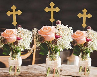 First Communion Centerpieces