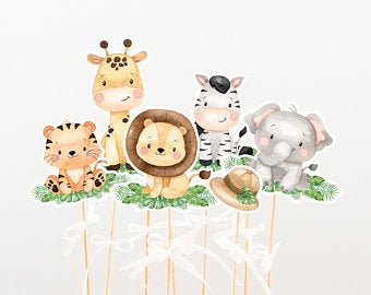 Safari Themed Birthday Party Centerpieces