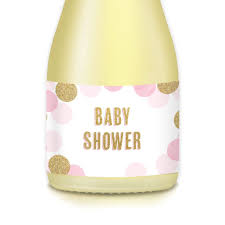 Baby Shower Mini Wine Bottle Labels | Minnie Mouse Party Decoration Ideas