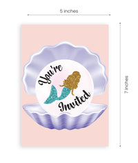 Mermaid Themed Baby Shower Invitations