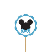 Mickey Mouse  Baby Shower Cupcake Toppers | Cupcake Decorations for Baby Shower