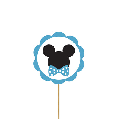 Mickey Mouse  Baby Shower Cupcake Toppers | Cupcake Decorations for Baby Shower