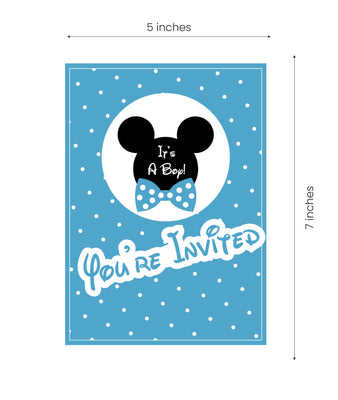 Baby Shower Invitations for Boys | Mickey Mouse Theme Party Invitations