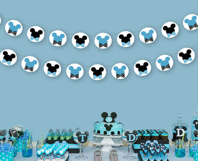 Party Decorations Baby Shower Garland | Mickey Mouse Themed Garland