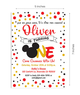 Mickey Mouse Birthday Ideas | Mickey Mouse Invitation Ideas