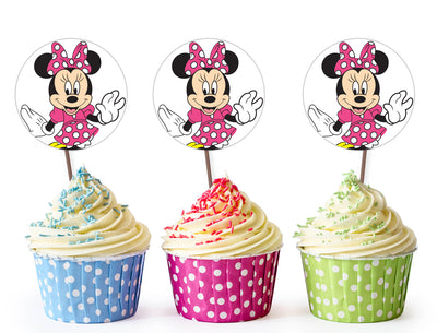 Minnie Mouse Cupcake Topper | Baby Minnie Mouse Cupcake Toppers