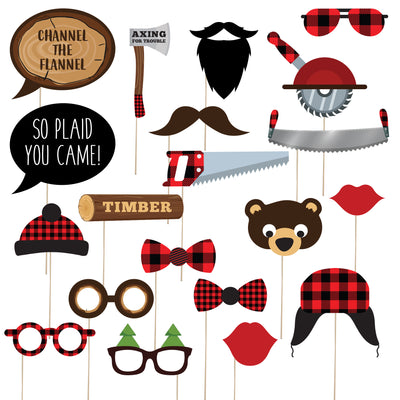 Lumberjack Theme Birthday  Photo Props