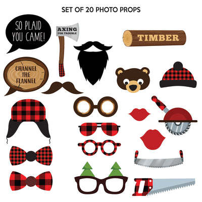 Lumberjack Theme Birthday  Photo Props