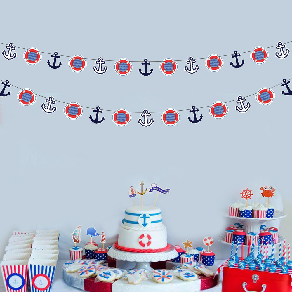 Garland Decoration Birthday Ideas | Nautical Themed Garland