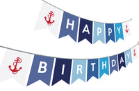 Nautical Birthday Party Supplies |Nautical Birthday Party Banner