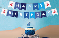 Nautical Birthday Party Supplies |Nautical Birthday Party Banner