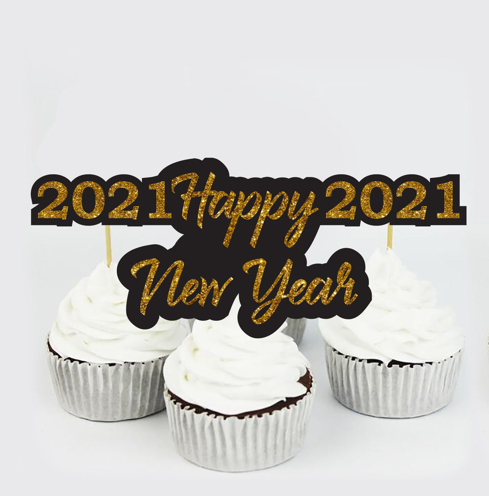 Ideas for New Year Party | New Year Cupcake Toppers