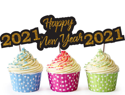 Ideas for New Year Party | New Year Cupcake Toppers