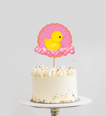 Pink Duck Baby Shower Cake Topper | Baby Gender Reveal Cake Topper