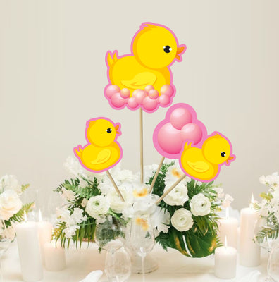 Baby Shower Party Supplies | Pink duck theme Baby Shower Table Decorations