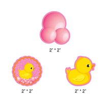 Baby Shower Theme Cupcake Topper | Pink Duck Theme Cake Decorations