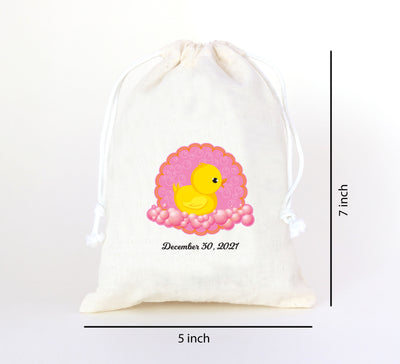 Baby shower Party Favor Bags | Pink Duck Party Goodie Bags